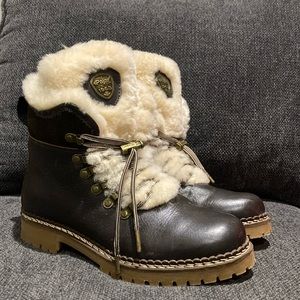 Pajar Heritage Brown Geniune Shearling Leather Winter Boots